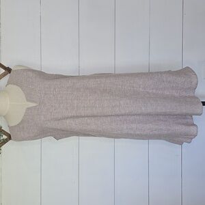 Simply Noelle Brown With White Stripes Sleeveless Dress L/XL